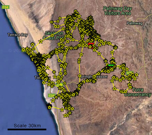 Obob River movement map