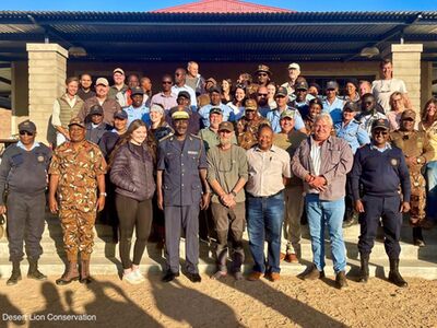 Barney Haremse, Philip Stander and Lt-Gen Shikongo during the event