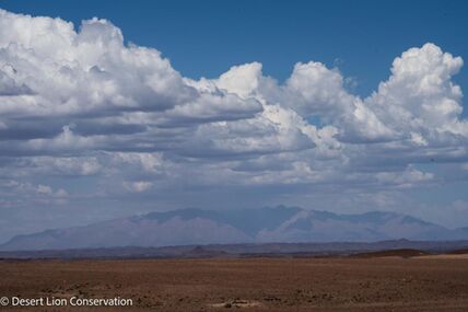 Rain shower on top of the Brandberg