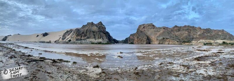 ​Sunrise in the Hoaruseb river after the second flood